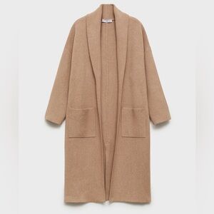 MANGO OVERSIZED KNITTED COAT WITH POCKETS